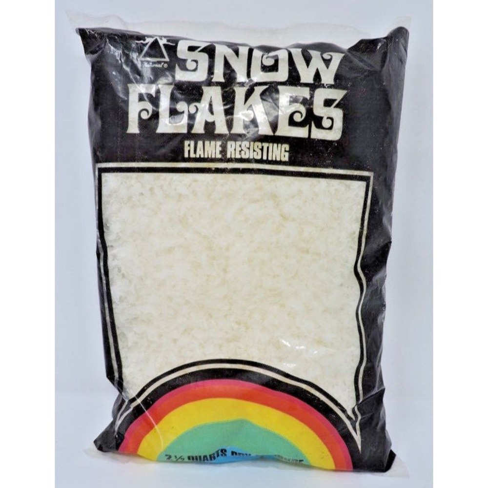 Vtg National Artificial Snow Flakes Fire Resisting 2.5 Dry Quarts Tree Craft NOS
